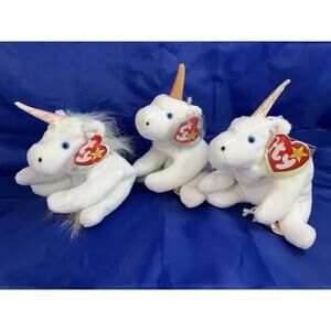 Ty Beanie Babies Bundle (3pcs) 3 Versions Of Mystic Unicorn